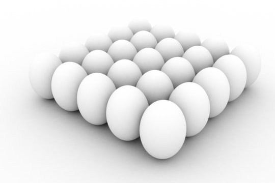 illustration - 3d image of the eggs group