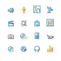 color contour media icons