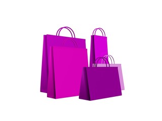 shopping bags pink