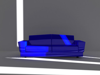 sofà blu
