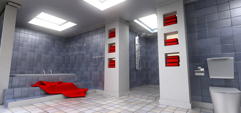 salle de bains "la rouge"