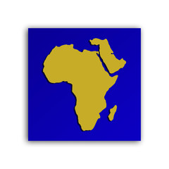 stylized map of africa