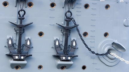 ship's bow and two anchors © alma_sacra