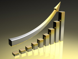 diagram of business success with arrow