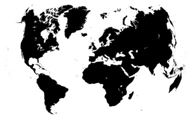 black world map