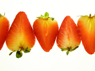 red divided strawberry