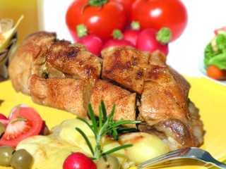 saftige,gebratene rippen