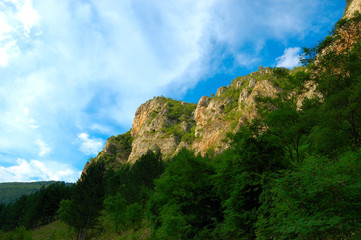 in the mountain early morning