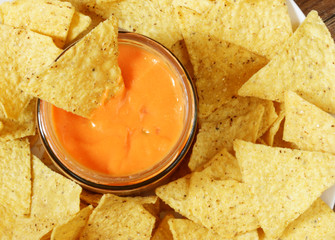 nachos and sauce