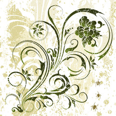 grunge floral background