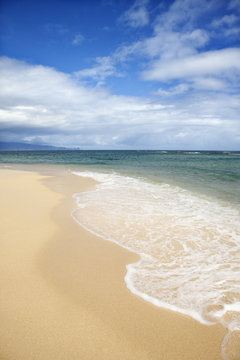 Tropical beach in Maui, Hawaii.