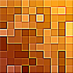 bathroom's tiles orange and red