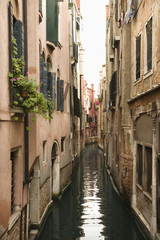 Plakat Kanał z budynków w Wenecji, Włochy.