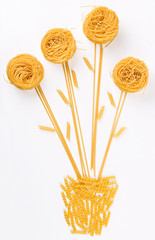 flower made of pasta