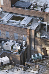 Obraz na płótnie Canvas New York City building rooftop.