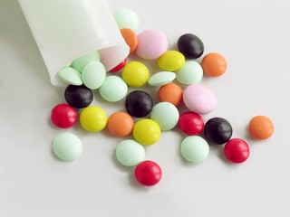 various colorful pills