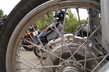 Fototapeta premium motorcycles driving-wheel