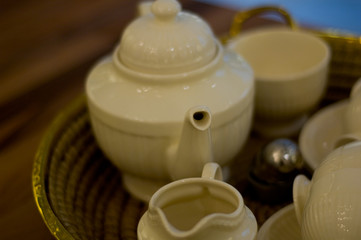 teapot and milk cup