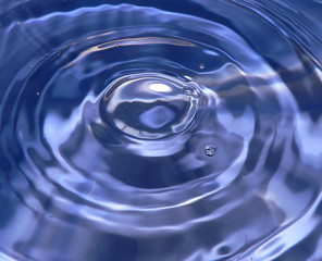 blue water drop splash