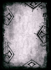 grunge border and background