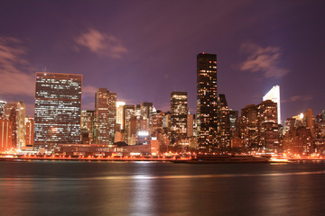 Fototapeta premium midtown manhattan skyline at night