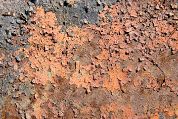 rusty metal surface with cracky paint