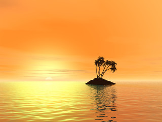 sunset 3d photo