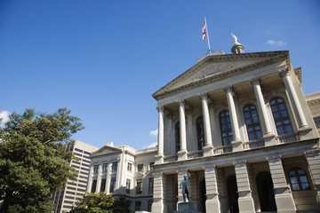 Fototapeta na wymiar Georgia State Capitol Building w Atlancie, Georgia.