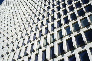 Close-up of skyscraper in downtown Atlanta, Georgia.