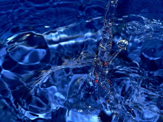 Fototapeta na wymiar blue water drop splash