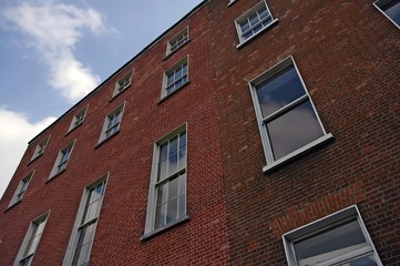 brick architecture - wide-angle view