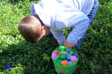 easter egg hunt / boy