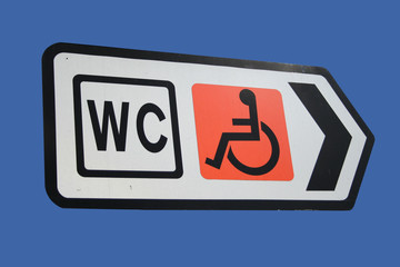 disabled toilets sign
