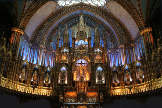the basilica notre dame de montreal.