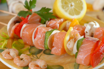 brochette de poisson