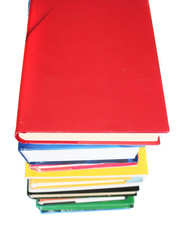 books on white background