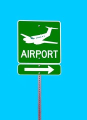 airport road sign
