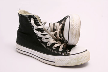 black sneakers
