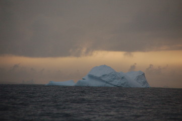 glacier in the night