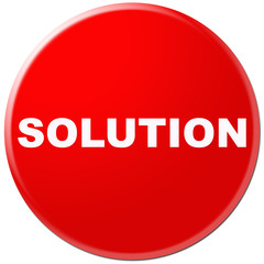red icon with symbol of solution
