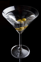 martini with olives