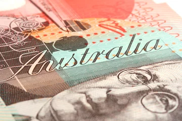Zelfklevend Fotobehang detail of australian twenty dollar note © robynmac
