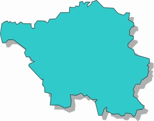 karte saarland / map / carte la sarre