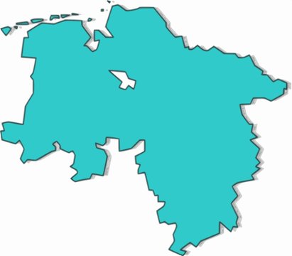 karte niedersachsen / map lower saxony / carte