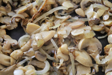 mushrooms with onion