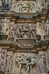 Fototapeta na wymiar Khajuraho erotyczne świątyni