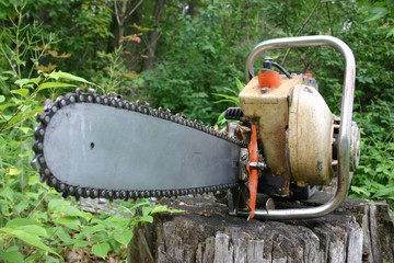 old chainsaw