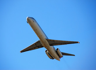 passenger jet taking off