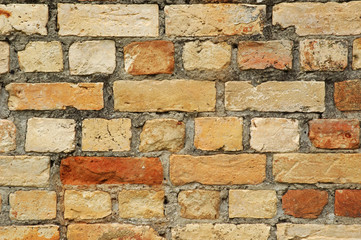 texture series. old brick wall background. closeup