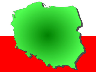 Naklejka premium map of poland